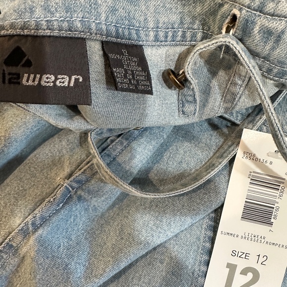 Liz Wear Vintage Jean Denim Strapless Dress - Picture 4 of 6